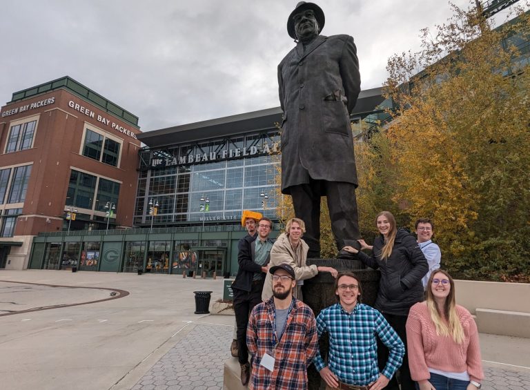 Students attending ESRI Wisconsin Users Group at Lambeau Field
